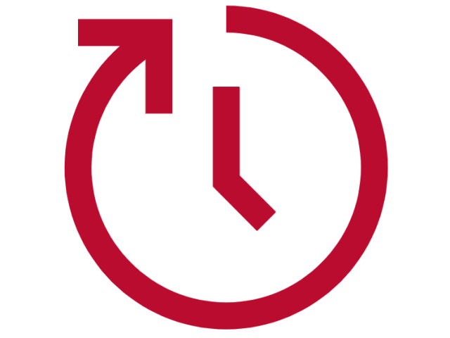 clock rotating to the right