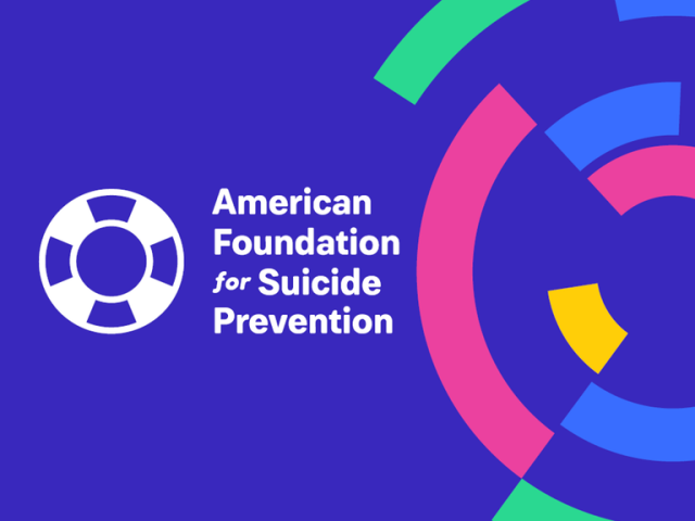 Banner of the American Foundation for Suicide Prevention at the Out of the Darkness Walk