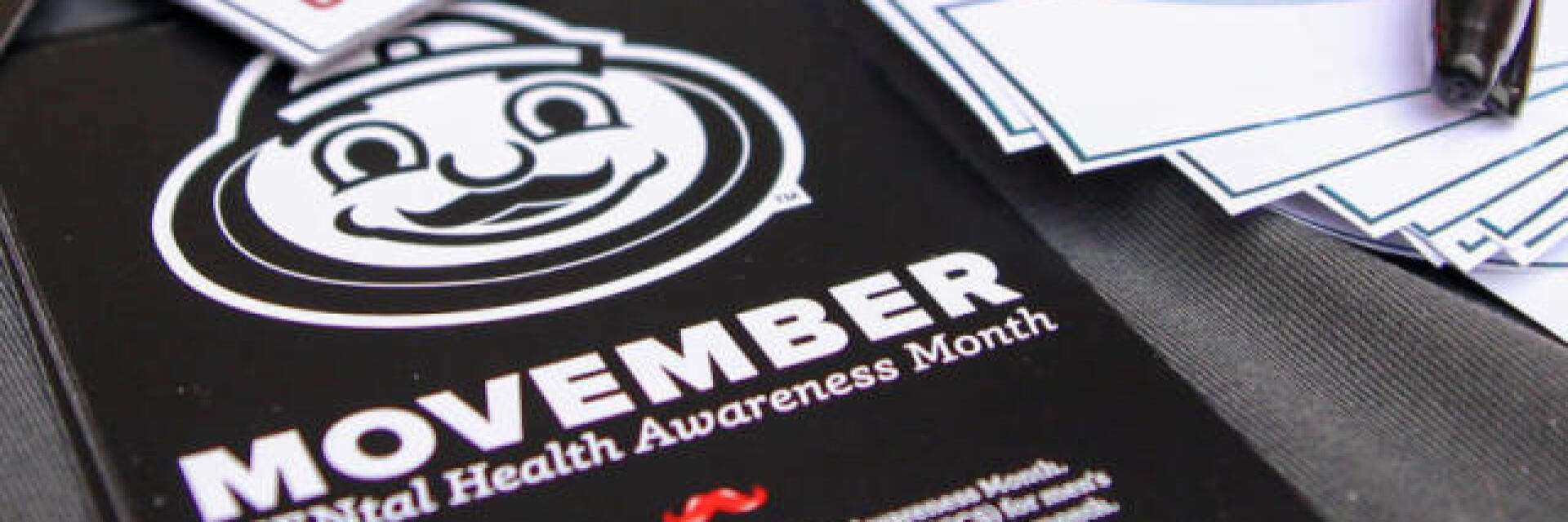 Table with Movember Informational Resources