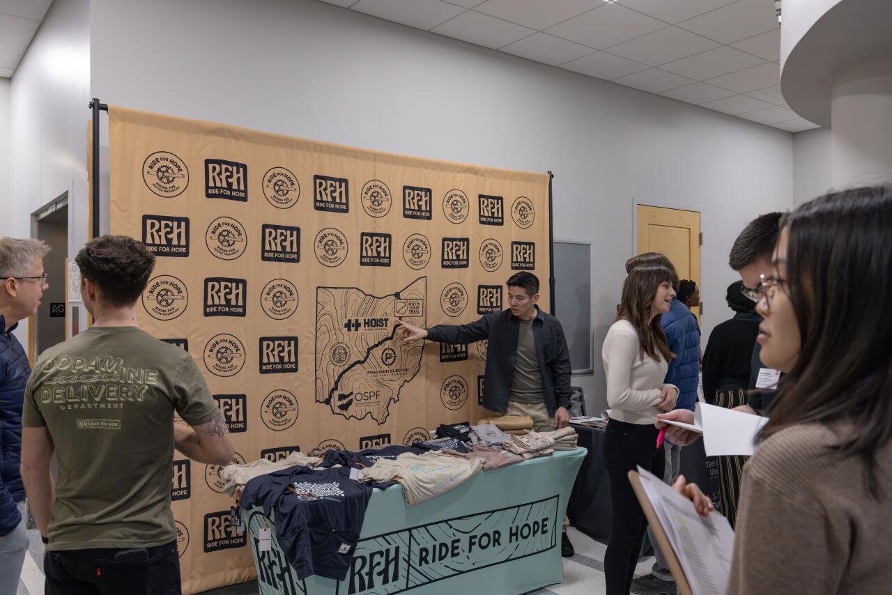 Greeting guests and tabling prior to premiere