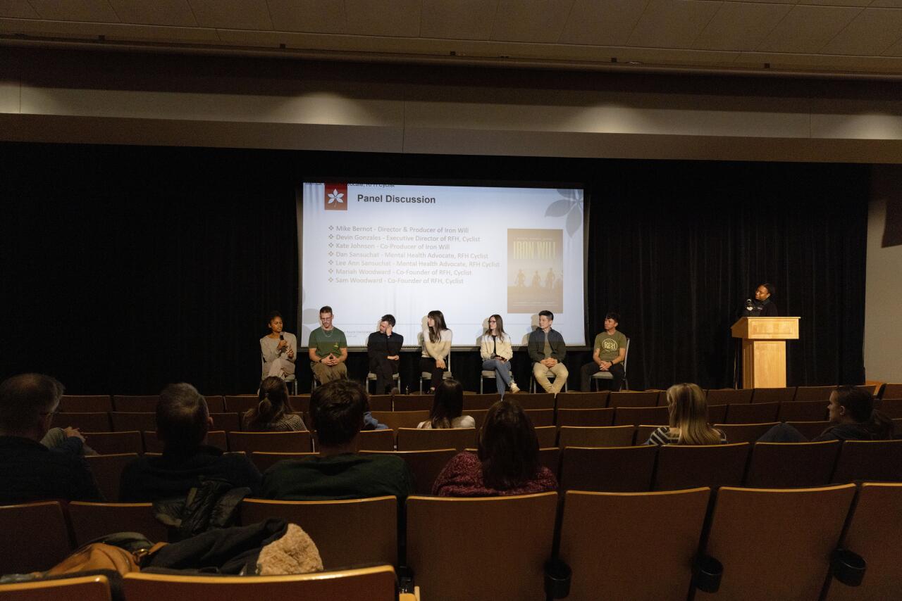 Panelists seated and answering audience questions