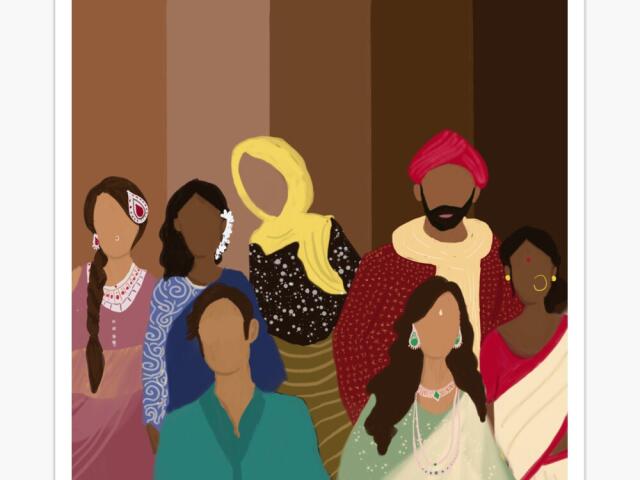 Seven different looking South Asian Americans