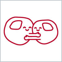 Two buckeyes hugging, white background